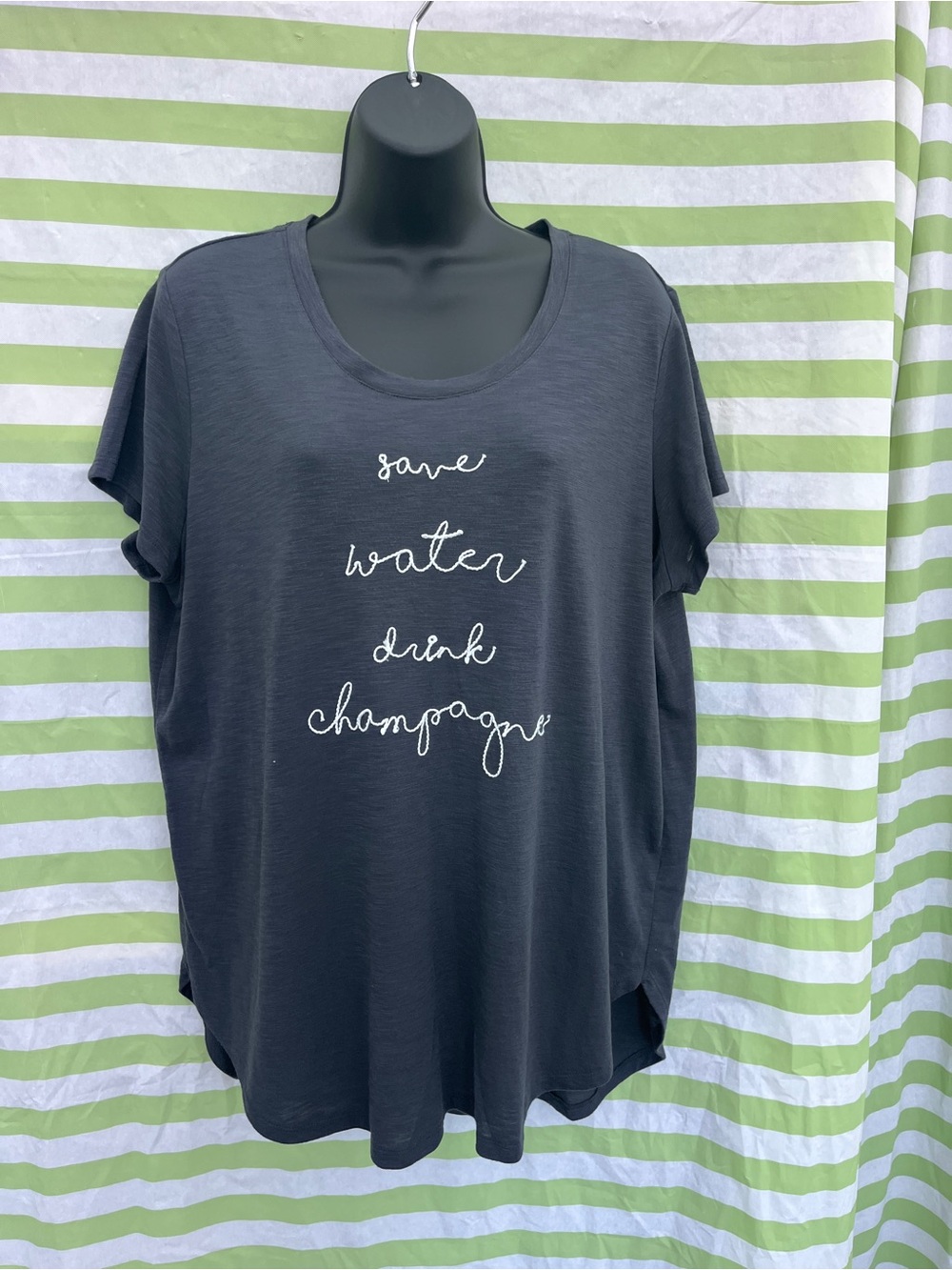 LC Lauren Conrad Black Tee with White Script